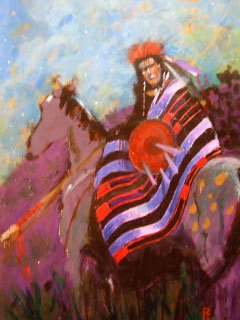 Richard LaMotte - Lone Rider - Painting