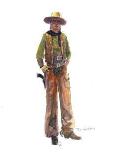 Richard LaMotte - Cowboy - Costume Sketch